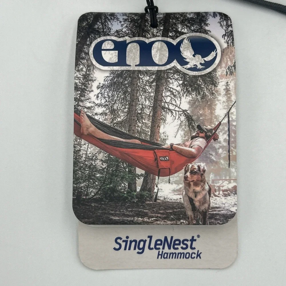 ENO SingleNest Hammock Forest/Charcoal Camping Hiking Outdoors